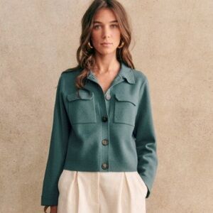 Sezane Green Women's Cardigan